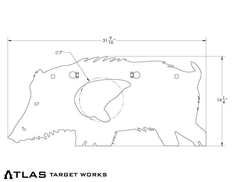 32" Feral Hog Dimensions