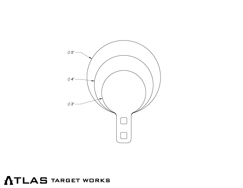 rimfire spinner targets - 3, 4 & 5 inch circles