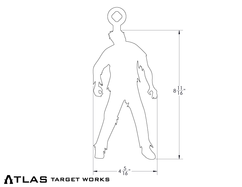 B Mod Target Dimensions Zombie Target