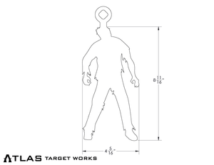Zombie Target Dimensions 4.3125" wide 8.6875" tall