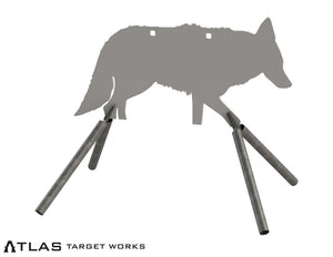ar500 coyote silhouette target with mobile base legs