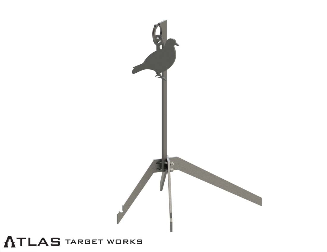 ar500 steel pigeon target on rimfire leg base