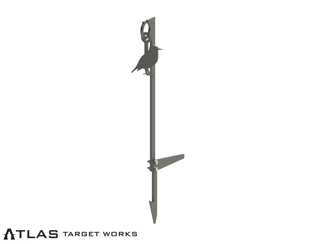 ar500 rimfire starling target on stake base stand