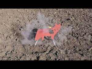 Full Size | Life Size | AR500 Steel Reactive Coyote Target | Target Being Shot