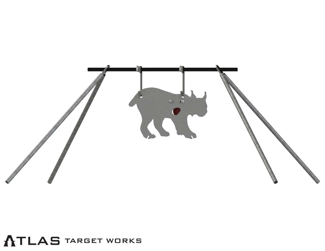 AR500 rimfire bobcat reactive vital target with gong hanger kit