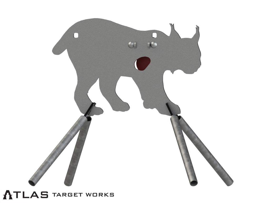 AR500 rimfire bobcat reactive vital target with mobile base legs