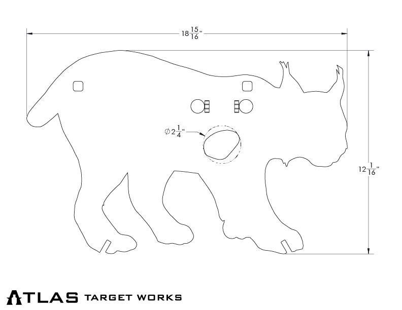 Bobcat Reactive Target - Rimfire Edition - Atlas Target Works